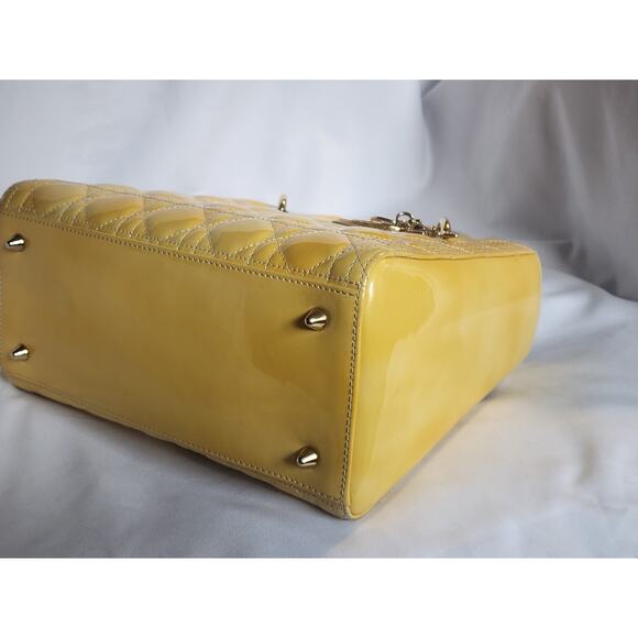 US Based Authentic Christian DIOR Lady Cannage Patent Leather Bag Shoulder strap - Picture 4 of 13